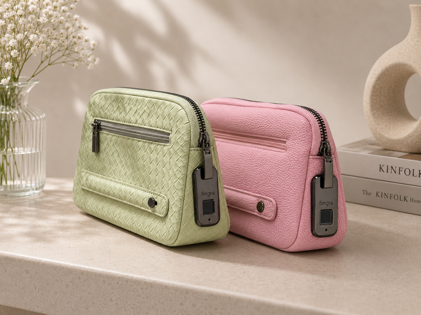 Fingerprint Lock Ladies Handbag | Anti-Theft Smart Purse