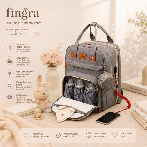 Multifunctional Baby Diaper Bag Backpack – Waterproof & Large Capacity